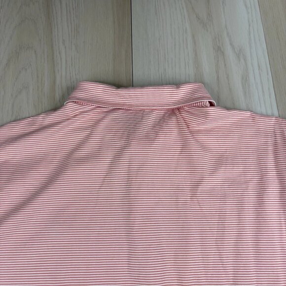 Clubhouse Collection Mens Pink Striped Print Performance Golf Polo Shirts Sz XL - Picture 10 of 12